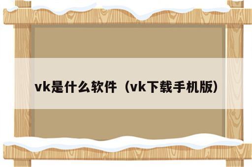 vk是什么软件（vk下载手机版）