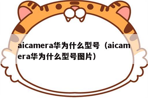 aicamera华为什么型号（aicamera华为什么型号图片）