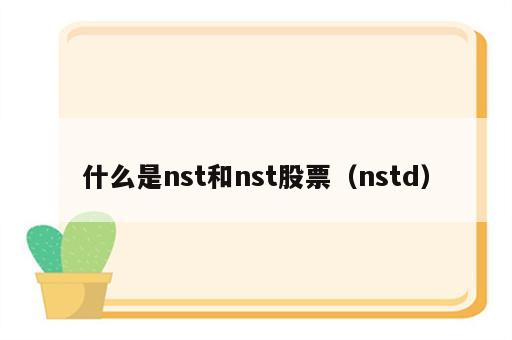 什么是nst和nst股票（nstd）