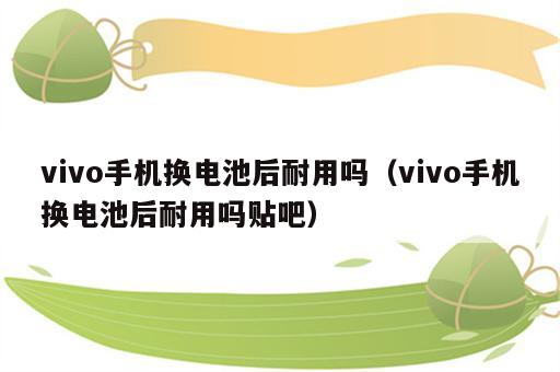 vivo手机换电池后耐用吗（vivo手机换电池后耐用吗贴吧）