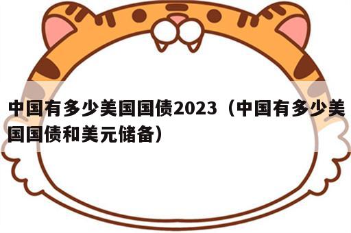 中国有多少美国国债2023（中国有多少美国国债和美元储备）