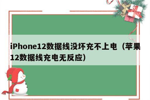 iPhone12数据线没坏充不上电（苹果12数据线充电无反应）