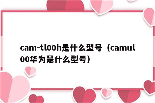 cam-tl00h是什么型号（camul00华为是什么型号）