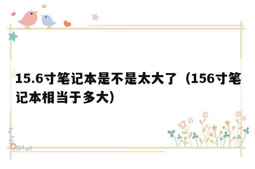 15.6寸笔记本是不是太大了（156寸笔记本相当于多大）